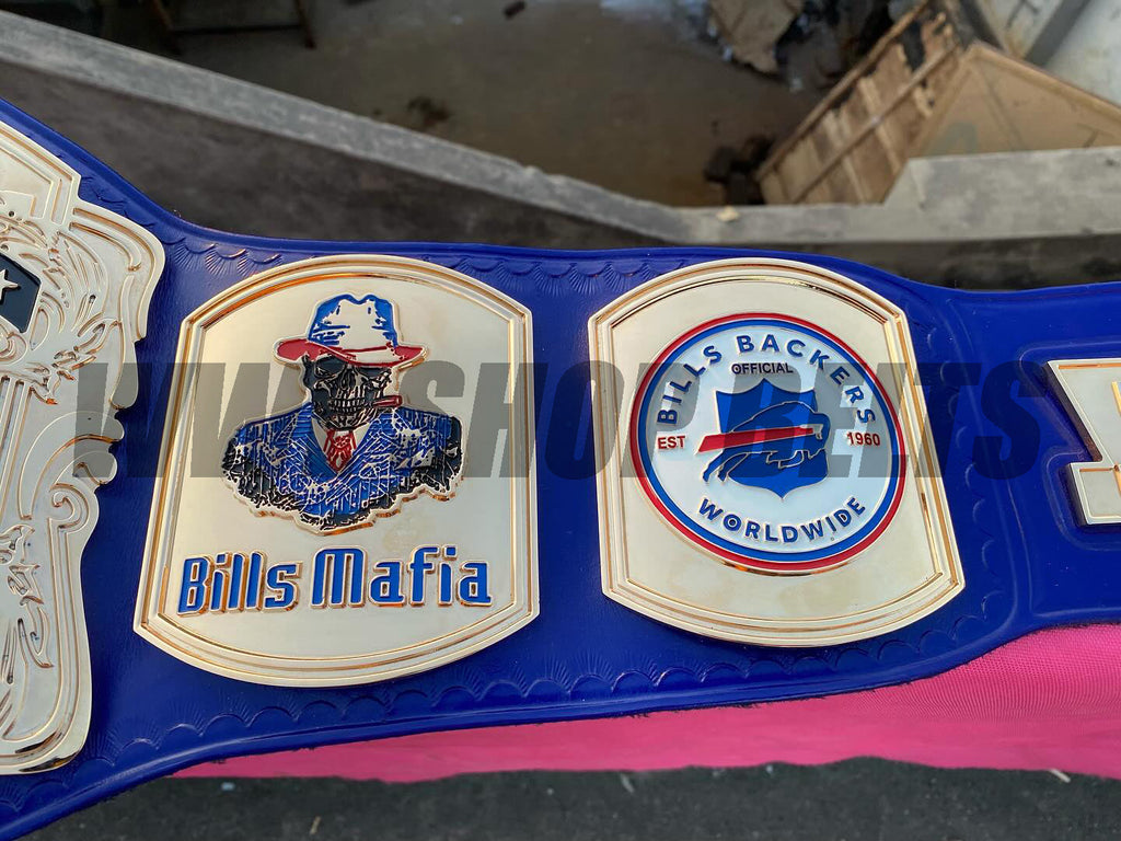 The 24K GOLD NFL Buffalo Bills Mafia Premium CNC Championship Belt Replica