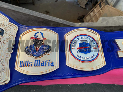 The 24K GOLD NFL Buffalo Bills Mafia Premium CNC Championship Belt Replica