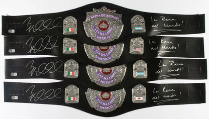 Lucha Libre AAA Championship Title Belt BAS COA WWE CMLL Without Signature