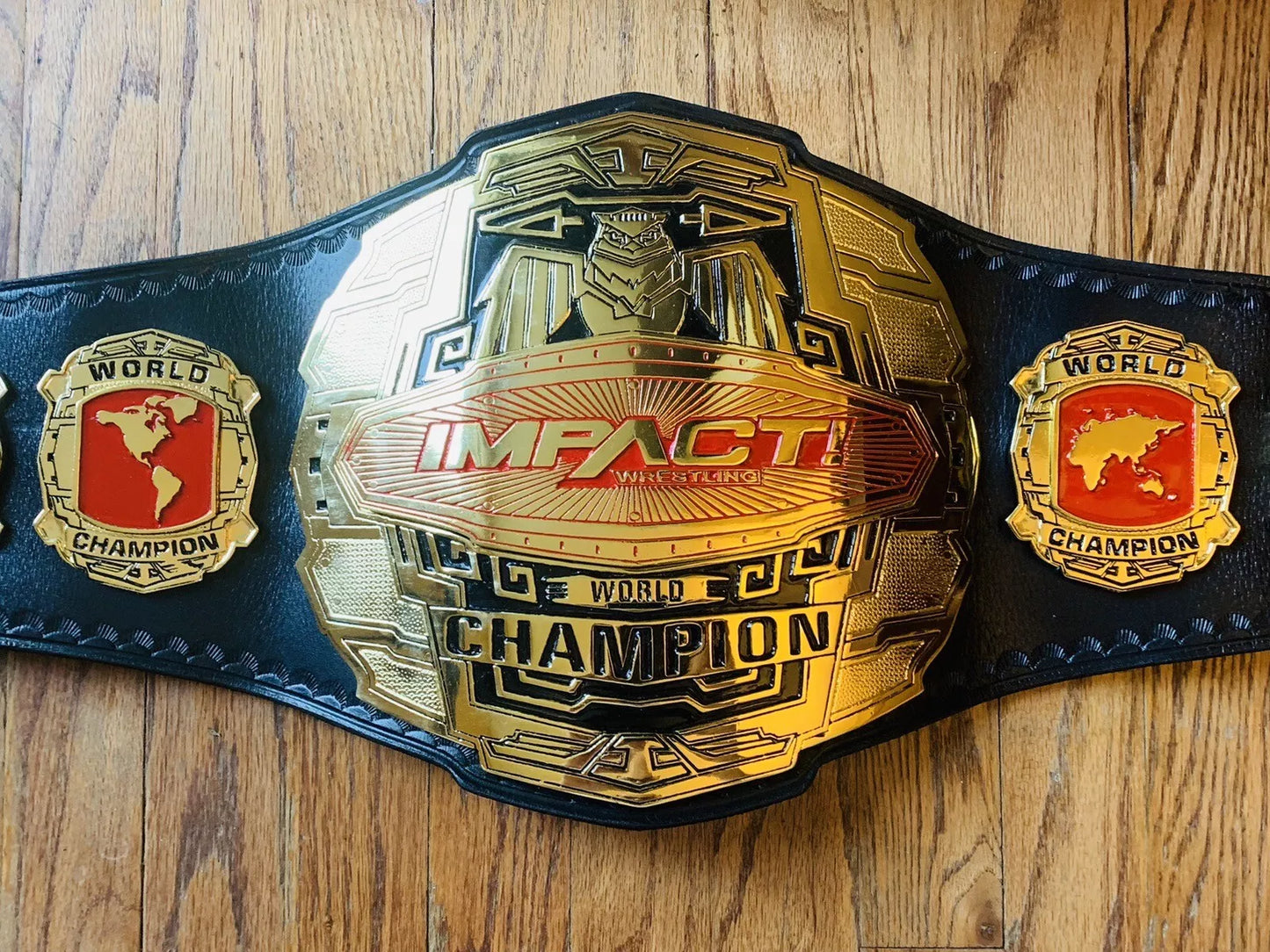 IMPACT WORLD HEAVYWEIGHT CHAMPIONSHIP REPLICA WRESTLING BELT STACKED PLATES TNA