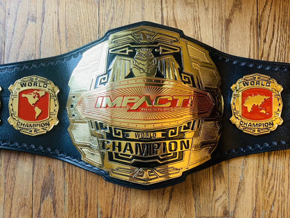 IMPACT WORLD HEAVYWEIGHT CHAMPIONSHIP REPLICA WRESTLING BELT STACKED PLATES TNA