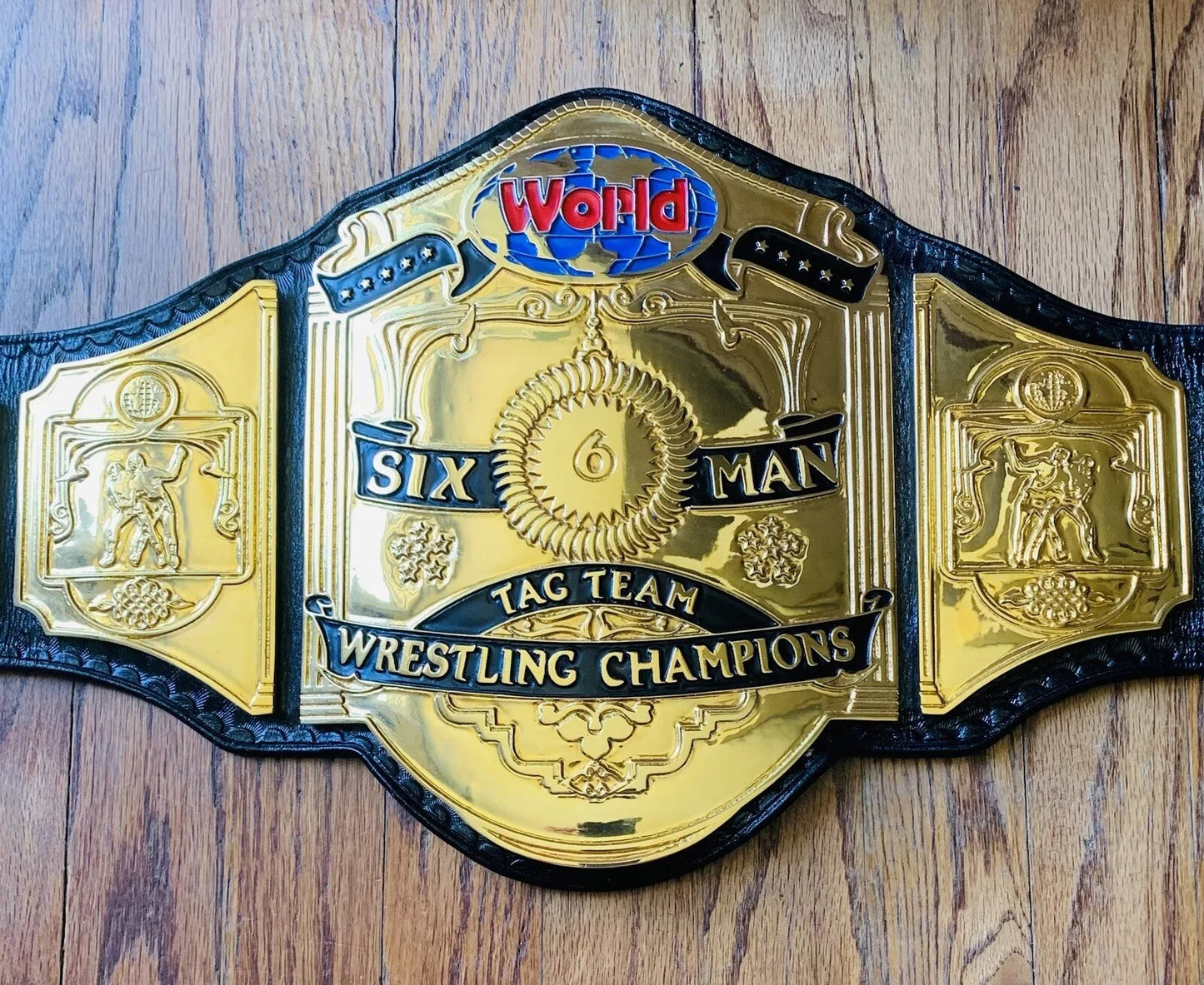 NWA SIX MAN WORLD TAG TEAM CHAMPIONSHIP REPLICA WRESTLING BELT