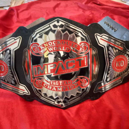 New TNA Impact Knockout tag team Wrestling Championship Belt