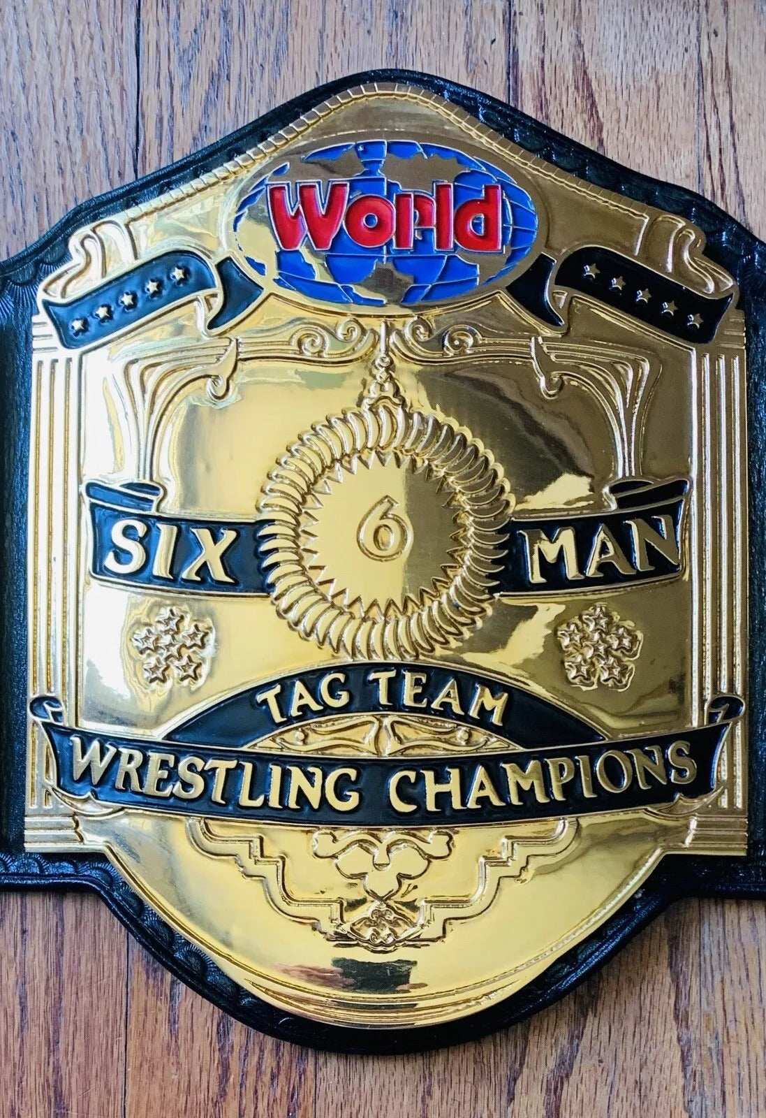 NWA SIX MAN WORLD TAG TEAM CHAMPIONSHIP REPLICA WRESTLING BELT