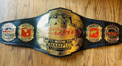 IMPACT WORLD HEAVYWEIGHT CHAMPIONSHIP REPLICA WRESTLING BELT STACKED PLATES TNA