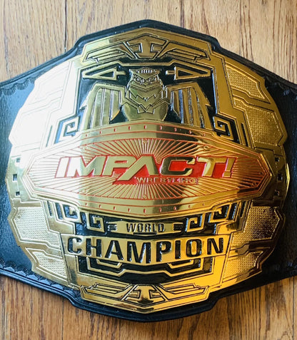 IMPACT WORLD HEAVYWEIGHT CHAMPIONSHIP REPLICA WRESTLING BELT STACKED PLATES TNA