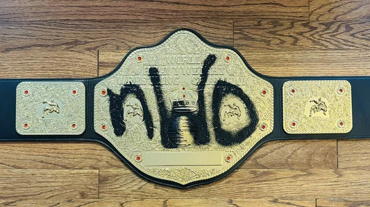 OFFICIAL BIG GOLD WCW NWO WORLD HEAVYWEIGHT CHAMPIONSHIP REPLICA WRESTLING BELT